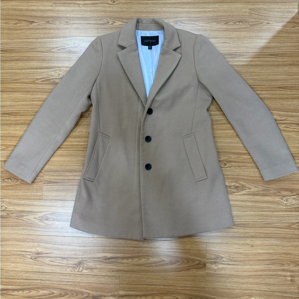 Banana Republic Camel Button Coat XS